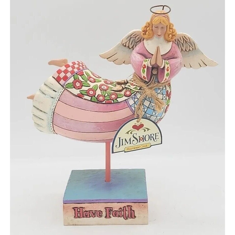 Jim Shore Have Faith Statue Angel Heartwood Creek 4007667 Angel  JS1